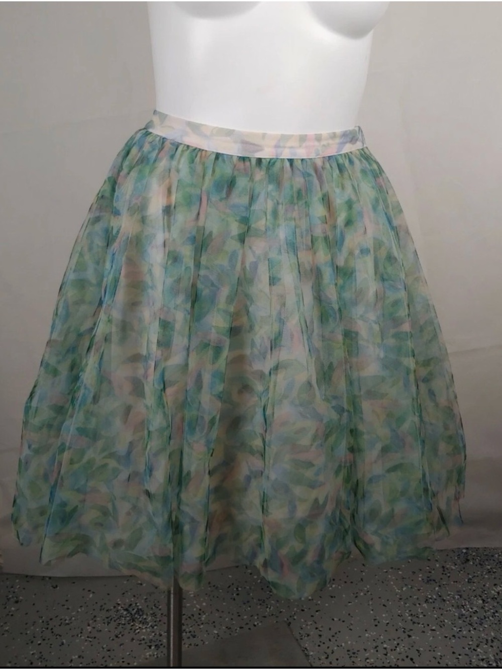 Disney Pastel Watercolor Circle Skirt in Green & Blue